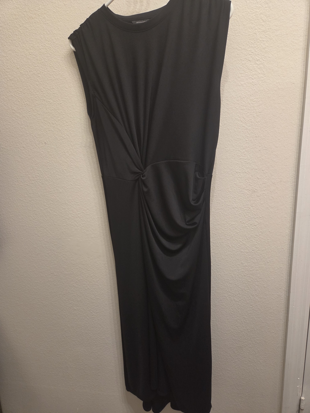 Banana Republic Black Sleeveless Maxi Dress with Twist Detail